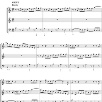 Trio Sonata in C major, movt. 4  - BWV1037 - Score
