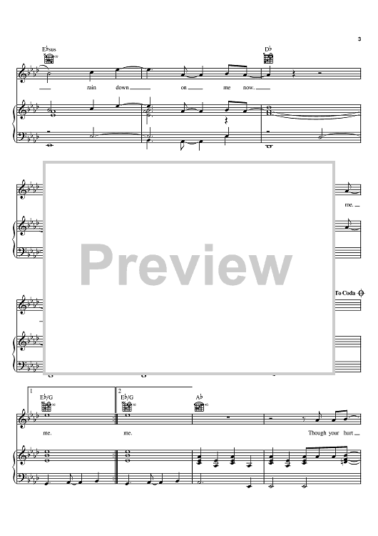 I Wish It Would Rain" Sheet Music by Phil Collins for Piano/Vocal
