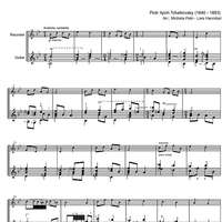 Quartet No. 1 in D major (D-dur). Movement II, Andante cantabile - Score