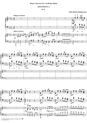 Concerto No. 1 for Piano and Orchestra in B-flat minor (B-dur), Movement III