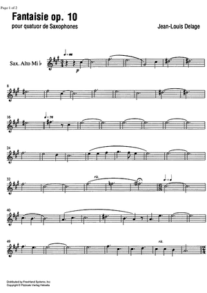 Fantaisie Op.10 - Alto Saxophone