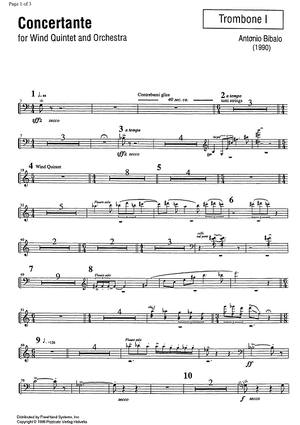 Concertante - Trombone 1