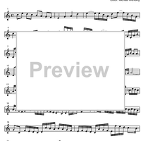 Three Part Sinfonia No.14 BWV 800 Bb Major - B-flat Tenor Saxophone