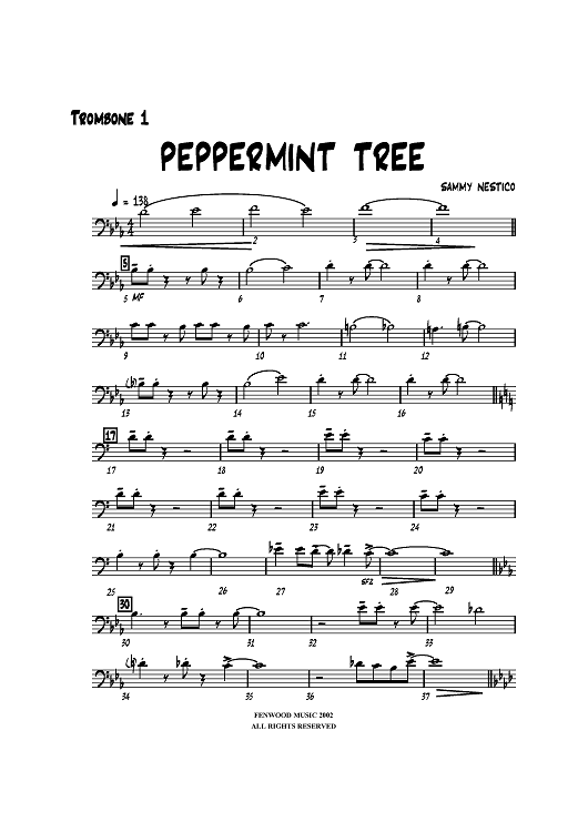 Peppermint Tree - Trombone 1