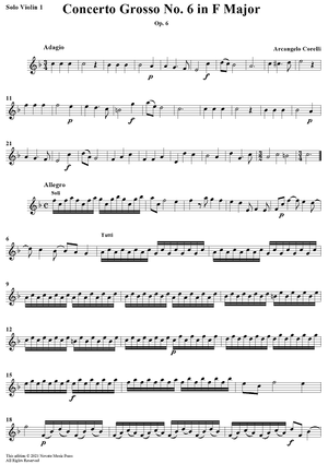 Concerto Grosso No. 6  in F major, Op. 6, No. 6 - Solo Violin 1
