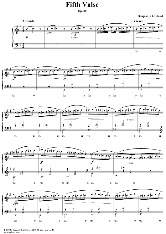 Fifth Valse, Op. 88