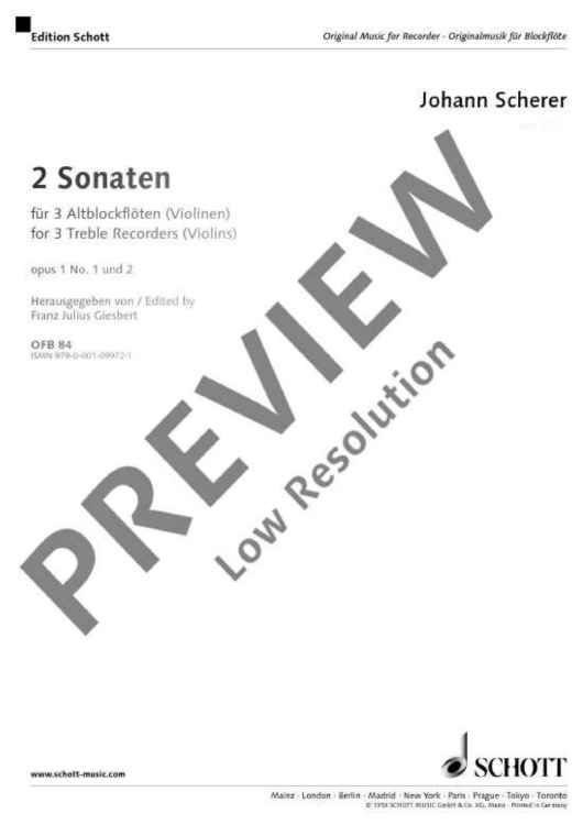 Two Sonatas - Performance Score