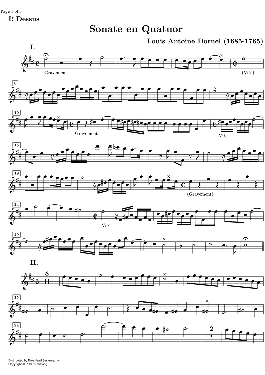 Sonata en Quatuor - 1st Treble