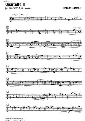 Quartetto II - E-flat Alto Saxophone