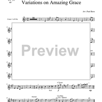 Variations on Amazing Grace - Cornet 1/Trumpet 1