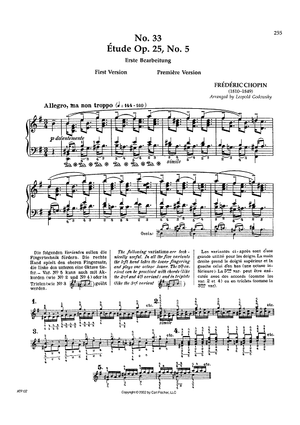 No. 33 - Étude Op. 25, No 5 (First Version)