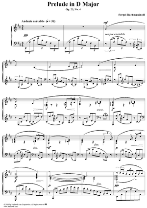 Prelude in D Major, Op. 23, No. 4