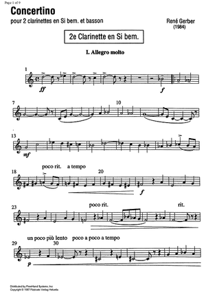 Concertino - B-flat Clarinet 2