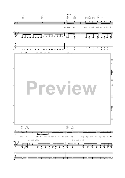 Chop Suey!" Sheet Music by System Of A Down for Guitar Tab Sheet