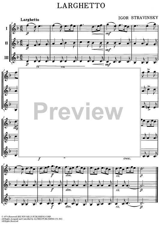 Larghetto - Bb Tenor Saxophone, Baritone T.C.