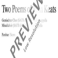Two Poems of John Keats - Choral Score