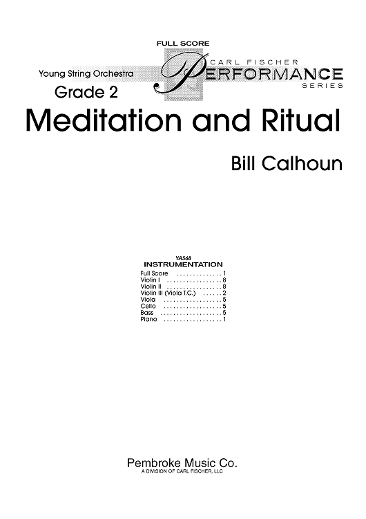 Meditation and Ritual - Score