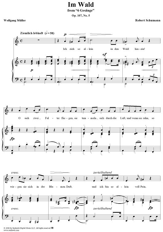 Im Waid, No. 5, Op. 107