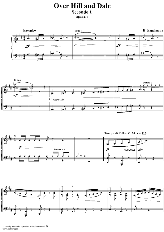 Over Hill and Dale, Op.270 - Primo 1