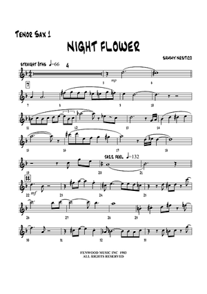 Night Flower - Tenor Sax 1