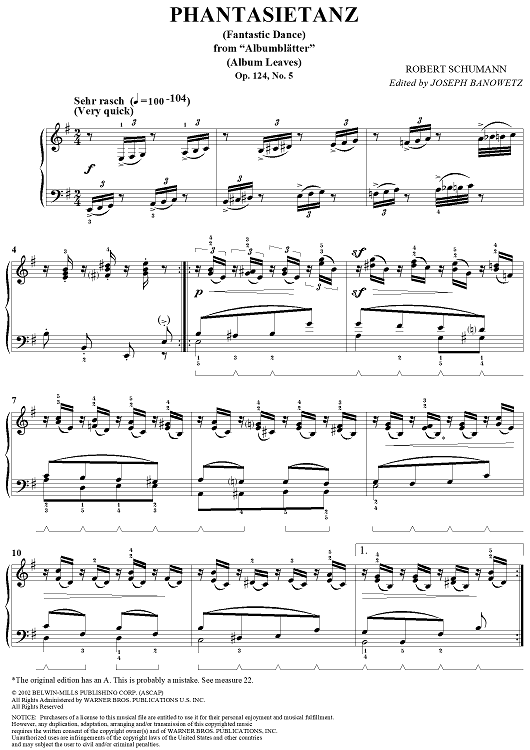 Phantasietanz, Op. 124, No. 5