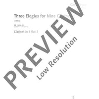 Three Elegies for Nine Clarinets - Set of Parts