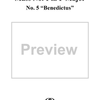 Mass No. 1 in F Major, D105: No. 5, Benedictus