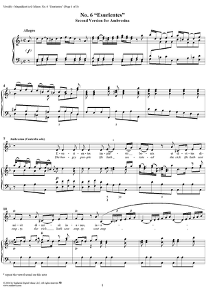 Magnificat in G Minor: No. 6, Esurientes (Second Version for Ambrosina)