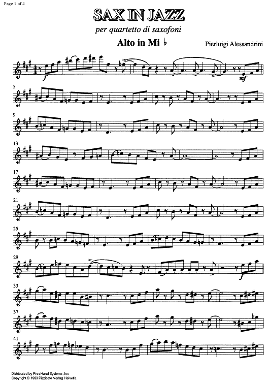 Sax in jazz - E-flat Alto Saxophone