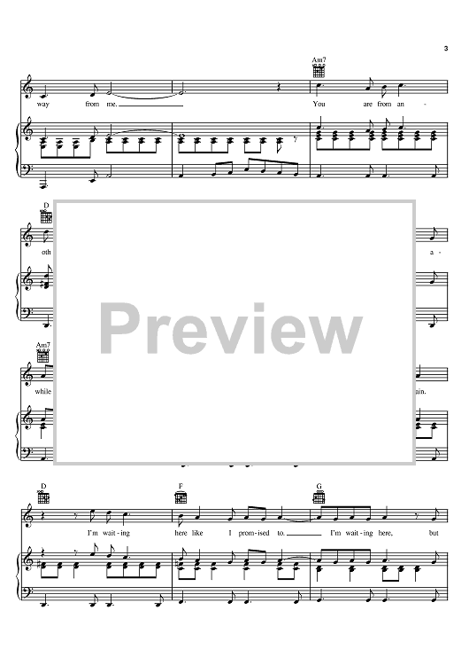 Trains And Boats And Planes" Sheet Music by Burt Bacharach; Dionne