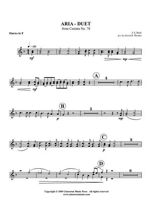 Aria - Duet from Cantata No. 78 - Horns in F