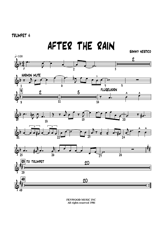 After the Rain - Trumpet 4