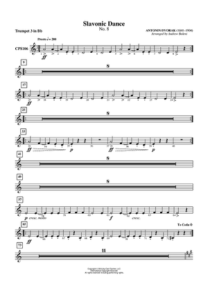 Slavonic Dance No. 8 - Trumpet 3 in Bb