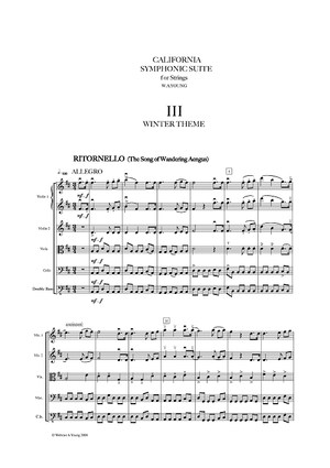 Winter theme from A California Symphonic Suite - Introduction: The Song of Wandering Aengus - Score