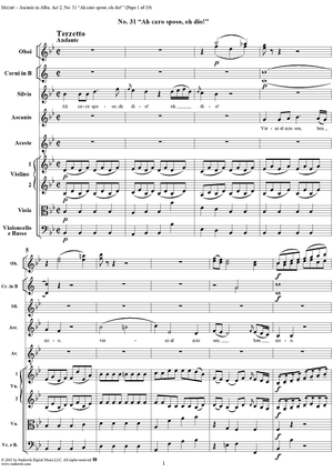 "Ah caro sposo, oh Dio!", No. 31 from "Ascanio in Alba", Act 2, K111 - Full Score