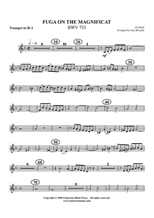 Fuga on the Magnificat, BWV 733 - Trumpet 2 in Bb
