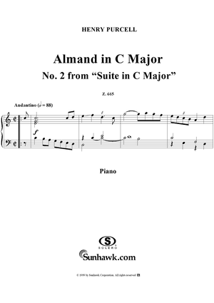 Almand in C Major , No. 2 from "Suite in C Major"