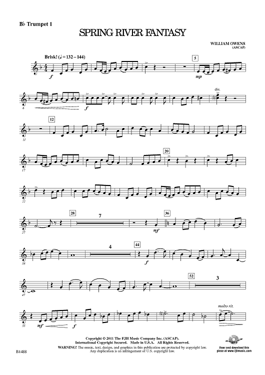 Spring River Fantasy - Bb Trumpet 1