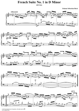 French Suite No. 1 in D Minor (BWV812)