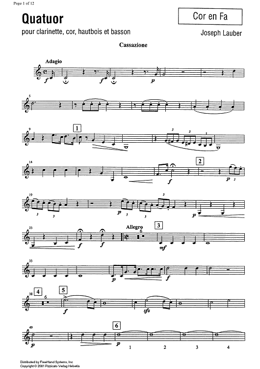 Quatuor - Horn in F