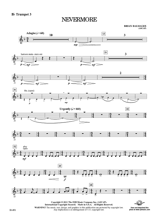 Nevermore - Bb Trumpet 3