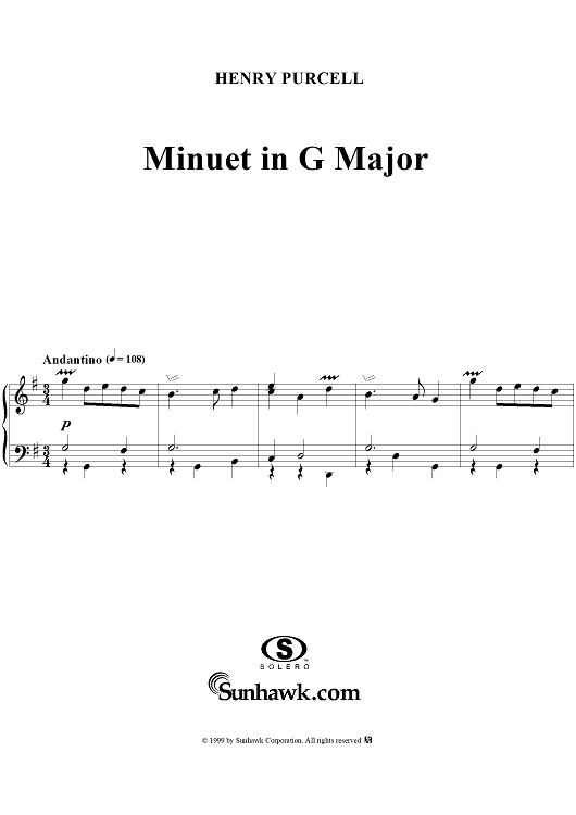 Minuet in G Major