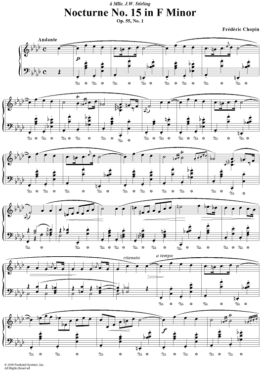 No. 15 in F Minor, Op. 55, No. 1