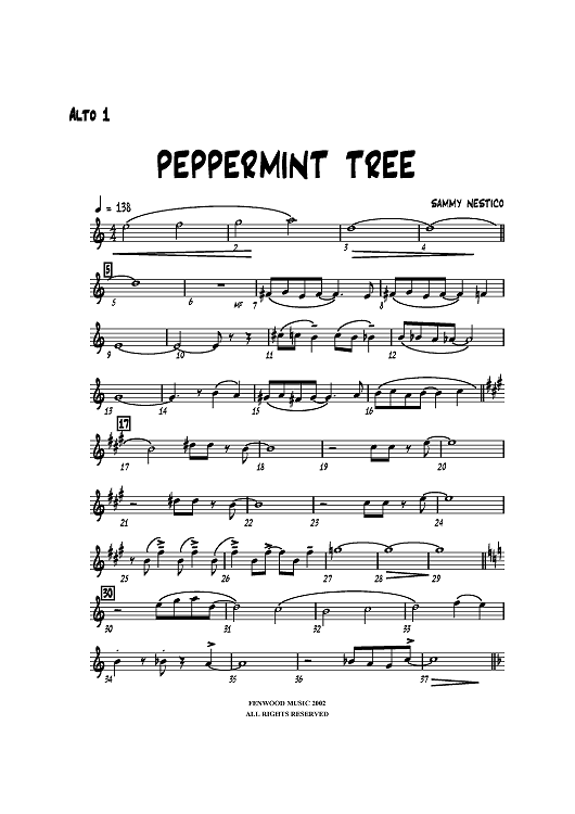 Peppermint Tree - Alto Sax 1