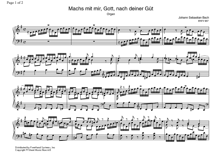 Machs mit mir, Gott, nach deiner Gut BWV 957