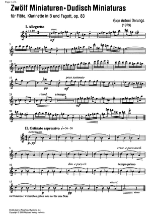 12 Miniaturen Op.83 - Flute