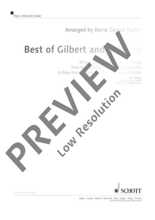 Best of Gilbert and Sullivan - Performing Score