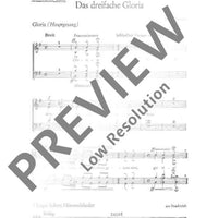 Das dreifache Gloria - Choral Score