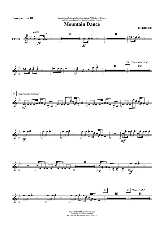 Mountain Dance - Trumpet 1 in B-flat