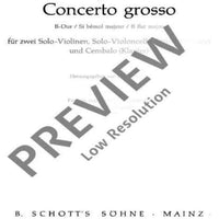 Concerto grosso B flat major - Score